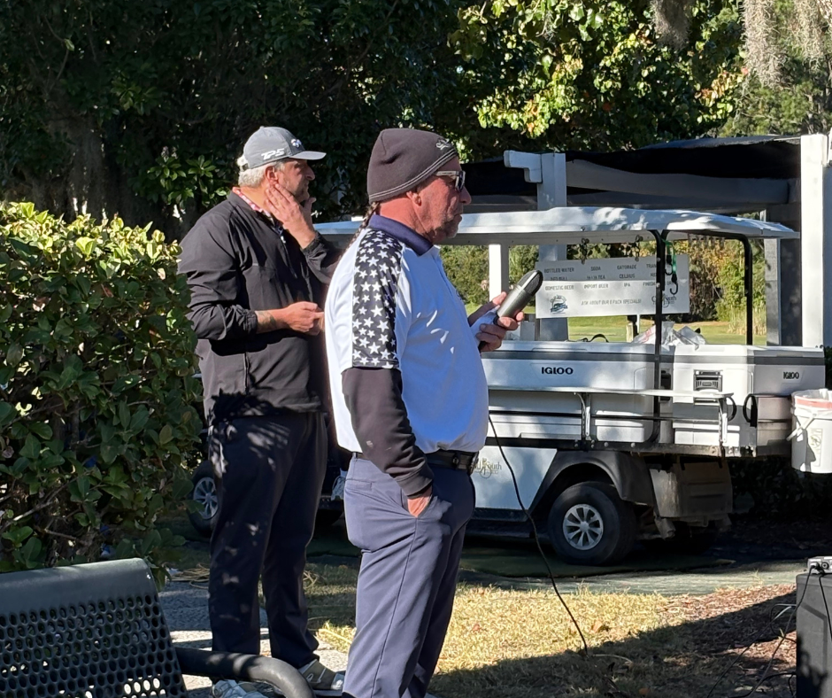 Old South 34th Anniversary Golf Tournament GM during announcements.