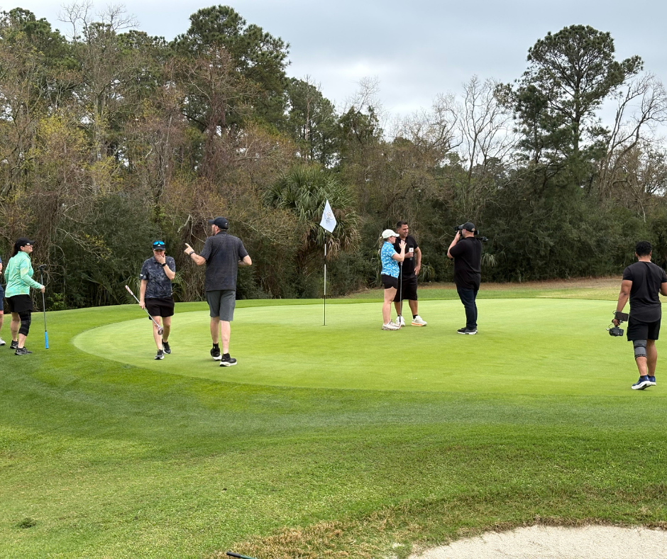 Britt Hammond interviewed by ESPN after winning the Women’s Division at the Lowcountry Open at Old South Golf Links