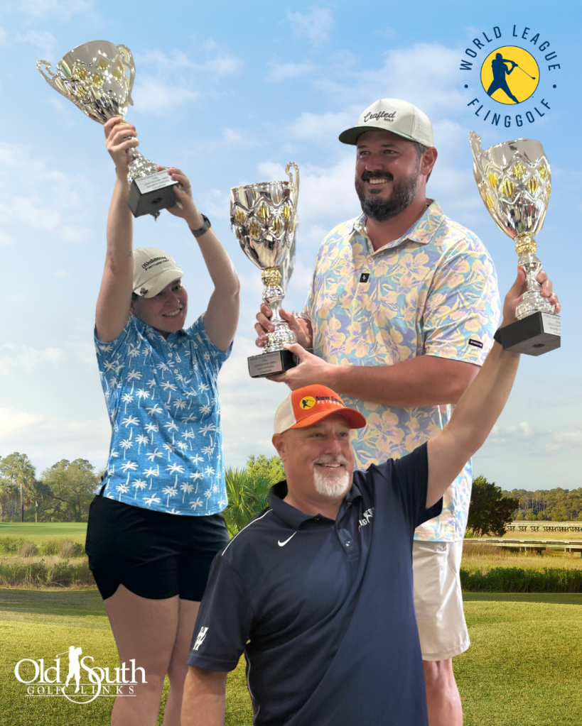World League FlingGolf Lowcountry Open Winners.. Men's Division Jacob Hooter, Women's Division Britt Hammond, Masters Division Jeff Harvey.
